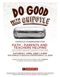 Chipotle Fundraiser 4/22